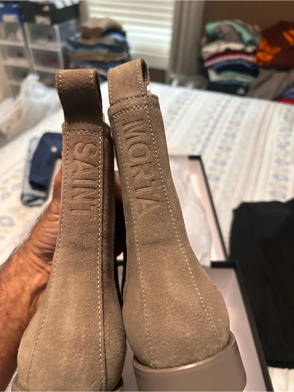 Men's Suede Chukka Boots in Taupe